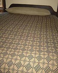 BED112 Shadow Brook Black & Tan Queen Bed Cover