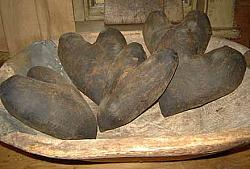 BF129 Grungy Black Fabric Heart