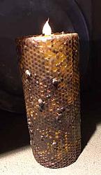 BTPIL101 7" Grungy Brown Honeycomb Battery Pillar