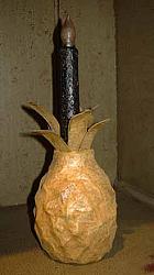 CTSK142 Mustard Waxed Pineapple Candle Holder