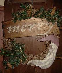 CT445 Merry Santa Wreath