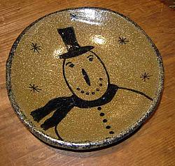 CT490 Snowman Plate By Denise Myers