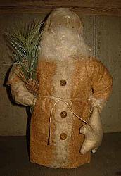 CT544 Mustard Santa With Star & Greens