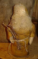 CT549 Small Mustard Santa With Twigs
