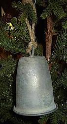 CTORN40 Galvanized Amber Bell Ornament