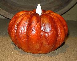 FH286 Moving Flame Timer Small Orange Wax Pumpkin