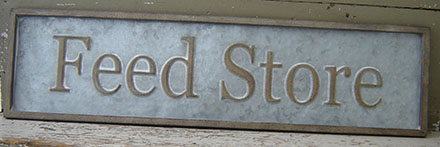 FSE104 Embossed Metal Feed Store Sign