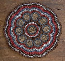 HR137 Scalloped Edge Penny Hooked Candle Mat #1