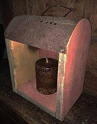 LAM142 Rustic Wooden Lantern