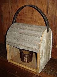 LAM146 Rustic Wooden Lantern With Gray Tin Roof