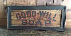 OS167 Framed Goodwill Soap Sign