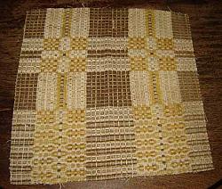 OS218 Old Mustard & Brown Coverlet Piece