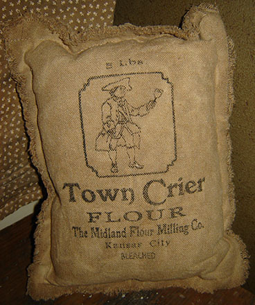 PAN134 Town Crier Flour Sack Pillow