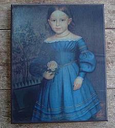 PS199 Girl In Blue Dress Portrait Canvas