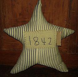 PW162 1842 Star Ticking Pillow