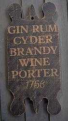 TS119 1756 Tavern Menu Sign