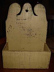 WO334 Tan Over Black Scrolled Top Wall Box