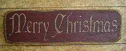WS176 Old Font Merry Christmas - Burgundy Background