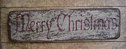 WS177 Old Font Merry Christmas - Cream Background